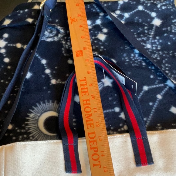 Tommy Hilfiger Blue/Red/Cream Canvas Tote, NWT - Picture 5 of 16